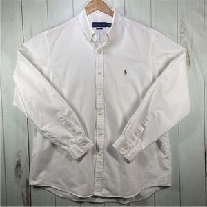 Ralph Lauren Shirt Mens 2XL XXL White Long Sleeve Button Down Pony Logo Casual